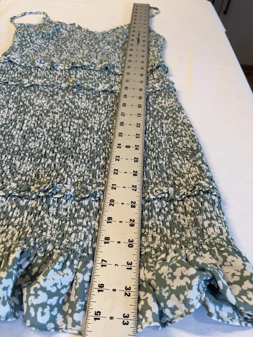 Abercrombie Fitch Smocked Halter Mini Dress Sage Floral Large NWT $99